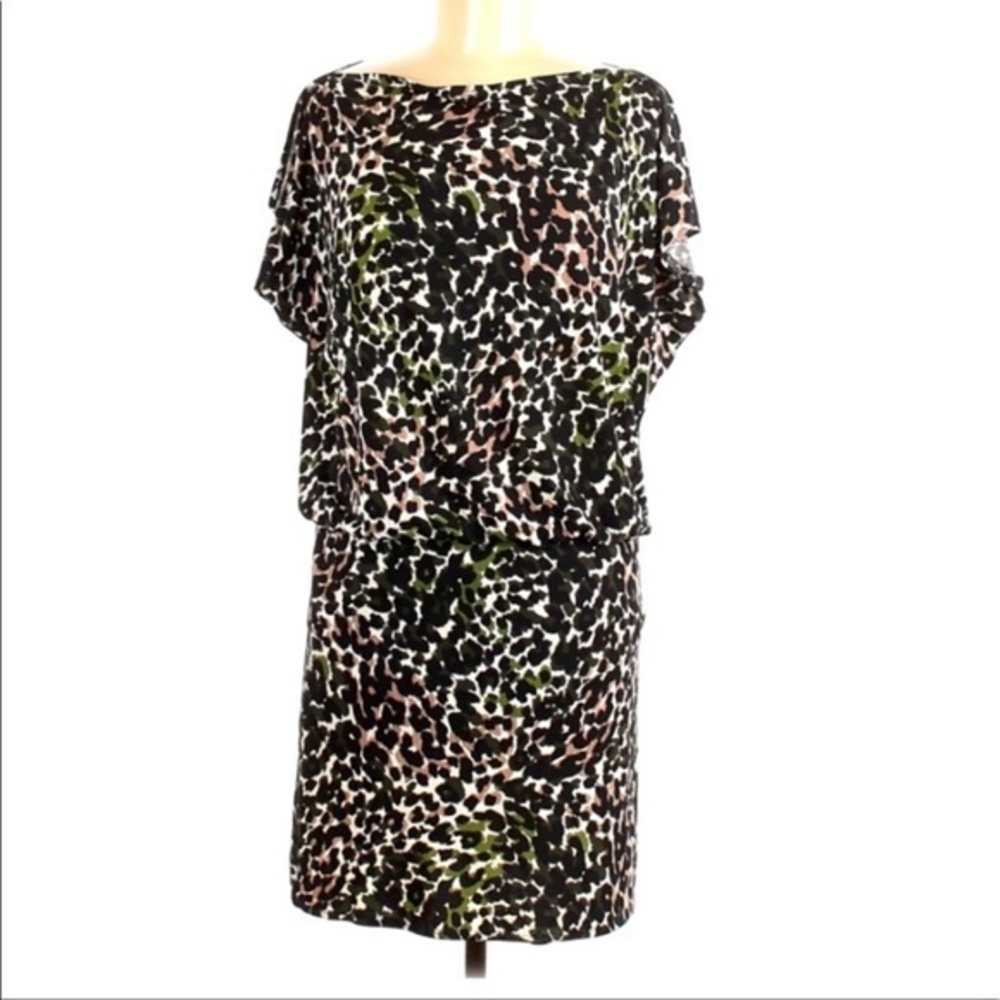 Laundry by Design 6 camo animal print pattern dolman elastic waist & dress
